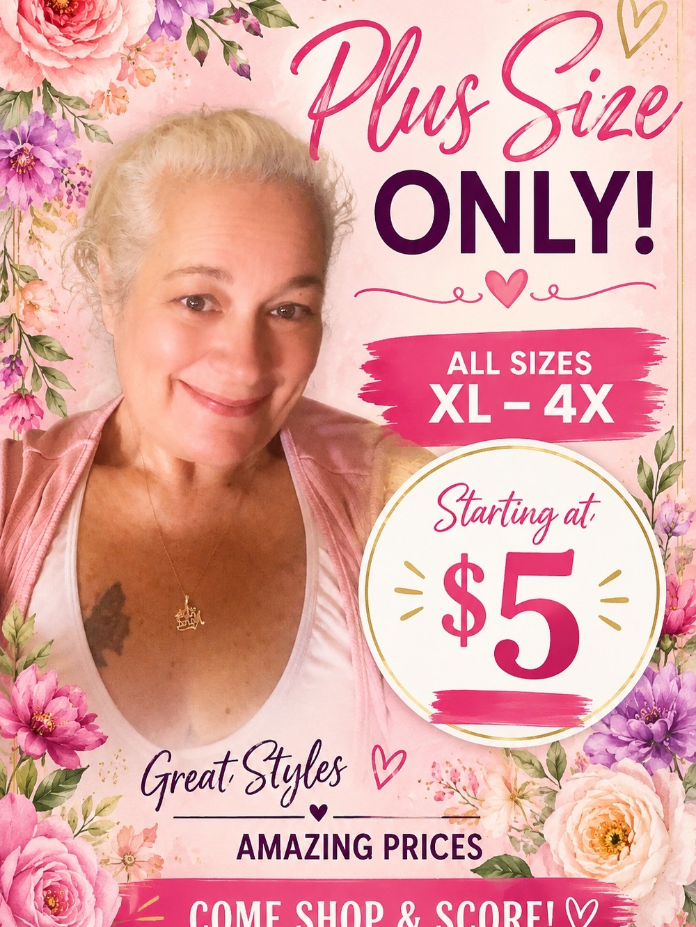 Plus size live show $5-numbered items